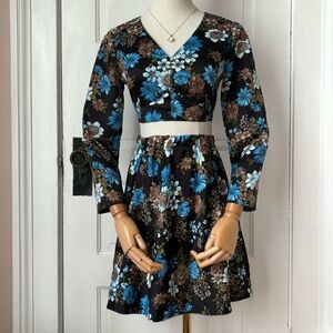 VINTAGE ONE OF A KIND HANDMADE CROPPED TOP AND SKIRT SET